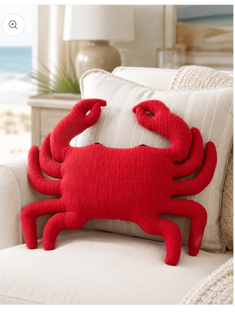 Red Mr.Crab Plush Pillow - Picture 2 of 2